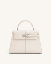Elise Large Top Handle Bag - White