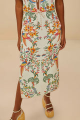 Off-White Delicate Forest Midi Skirt