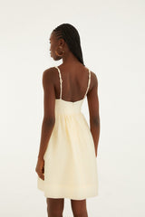 Off-White Coconut Tree Embroidered Mini Dress