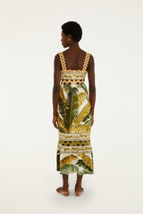 Sand Trancoso Wavy Trim Maxi Dress