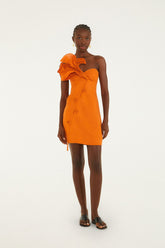 Orange Flower Mini Dress
