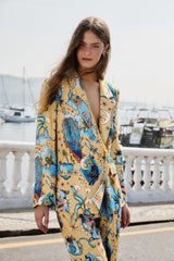 Sand Mystical Notched Lapel Blazer