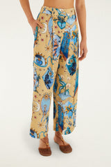 Sand Mystical Wide-Leg Pants