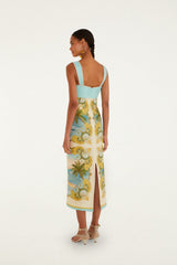 Multicolor Royal Sea Maxi Dress