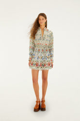 Off-White Stitched Garden Mini Dress