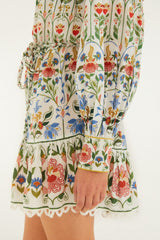 Off-White Stitched Garden Mini Dress