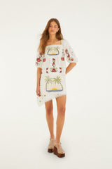Off-White Tropi Scarf Embroidered Blouse
