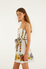 Off-White Tropi Belted Mini Dress