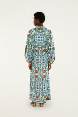 Off-White Flora Tile Maxi Dress