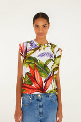 Sand Florart Tshirt Blouse