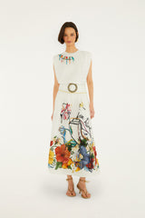 Off-White Tropi Embroidered Maxi Skirt