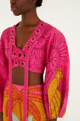 Multicolor Usiacuri Eyelet Blouse