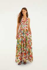 Off-White Cocktail Maxi Dress