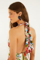 Off-White Cocktail Maxi Dress