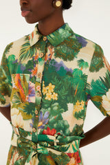 Multicolor Oriental Garden Romper