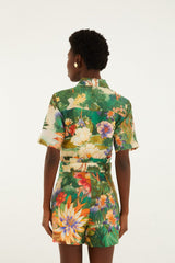 Multicolor Oriental Garden Romper