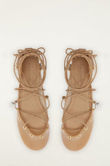 Sand Sea Lace Up Jelly Ballerina
