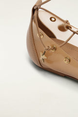 Sand Sea Lace Up Jelly Ballerina