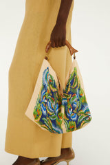 Sand Birds Satin Mini Scarf Bag
