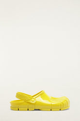 Yellow Monstera Slingback Rain Clog