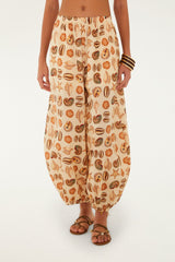 Sand Marine Shells Balloon Pants