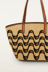 Raffia Basket Tote Bag Large