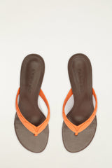 Orange Rob Kitten Heeled Sandal