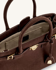Miley Belt Embellished Tote Bag - Brown
