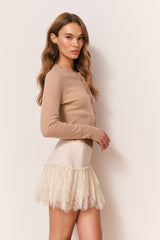 Adeanne Soft Cashmere Cardigan - TOFFEE