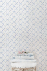Baby Bow Blue Bella Standard Wallpaper