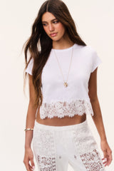 Avelina Cotton Lace Tee