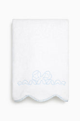 Bow-Embroidered Bath Towel