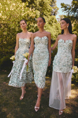 Roseate Strapless Maxi Dress in Mint Green
