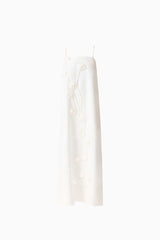 Nolana Floral Applique Gown in White