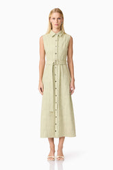 CURAAE Gretal Midi Dress in Green