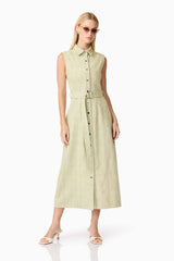 CURAAE Gretal Midi Dress in Green