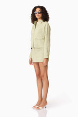 CURAAE Greta Jacket & Mini Skirt Set in Green
