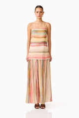 CURAAE Zala Maxi Dress in Striped Multi