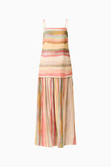 CURAAE Zala Maxi Dress in Striped Multi
