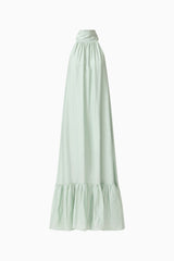 CURAAE Isaline Halter Maxi Dress in Sage Green