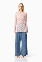 CURAAE Armelle Long Sleeve Top in Pink