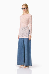 CURAAE Armelle Long Sleeve Top in Pink