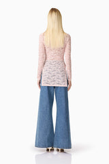 CURAAE Armelle Long Sleeve Top in Pink