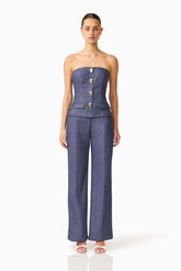 CURAAE Vana Denim Jumpsuit in Blue