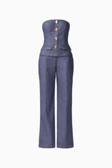 CURAAE Vana Denim Jumpsuit in Blue