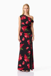 CURAAE Valetta Floral Set in Black & Red