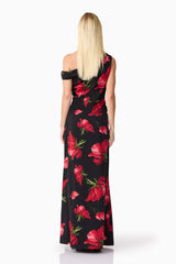 CURAAE Valetta Floral Set in Black & Red