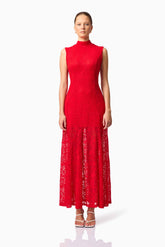 CURAAE Ariella Maxi Dress in Red