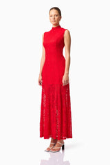 CURAAE Ariella Maxi Dress in Red