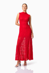 CURAAE Ariella Maxi Dress in Red